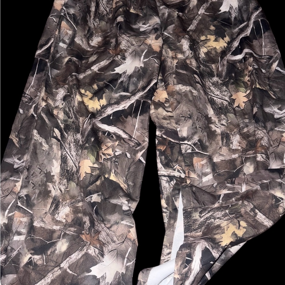 SHEIN Camo Print Wide-Leg Pants in Brown & Green